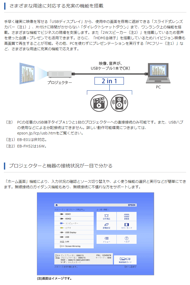 ビジネスプロジェクター/スタンダードモデル/ベーシックシリーズ