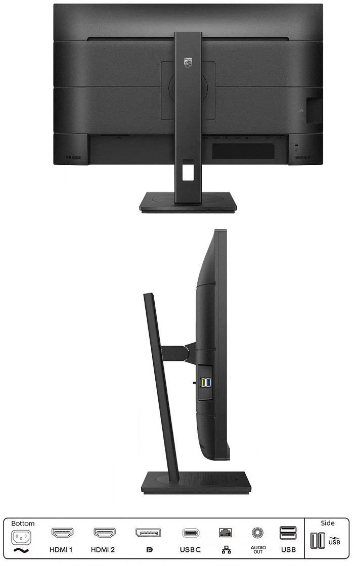 USB-TypeC対応27インチ4Kモニター PHILIPS 279P1/11 （USB Type