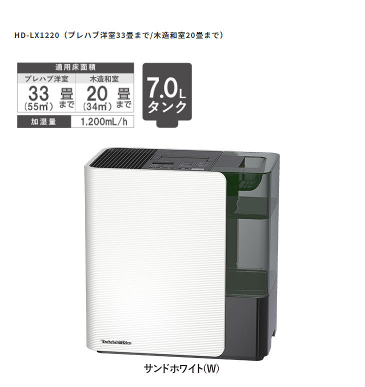 Dainichi ダイニチプラス ハイブリッド式 加湿器 温風気化 気化式 HD-LX1022（W）2022年製 サンドホワイト 本体  スマートリモコン対応－日本代購代Bid第一推介「Funbid」