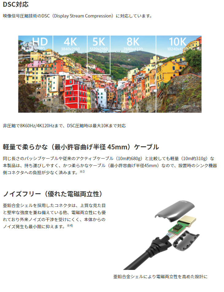 AHU-010M 10m ウルトラハイスピード光ファイバHDMIケーブル