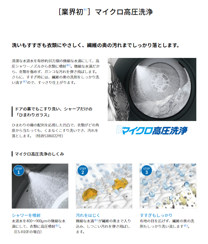 ES-H10F-WL(ホワイト系・左開き) ドラム式洗濯乾燥機 洗濯10kg ES-H10F-WL(ホワイト系・左開き) ドラム式洗濯乾燥機 洗濯10kg