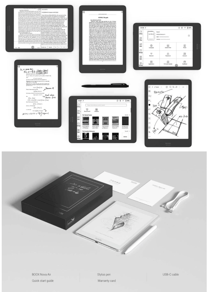 BOOX Nova Air Android10 タブレット 超軽量 電子書籍リーダー White ...