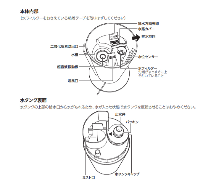 ドウシシャ 上部給水式 ハイブリッド加湿器 WHK-1217CL-BK-