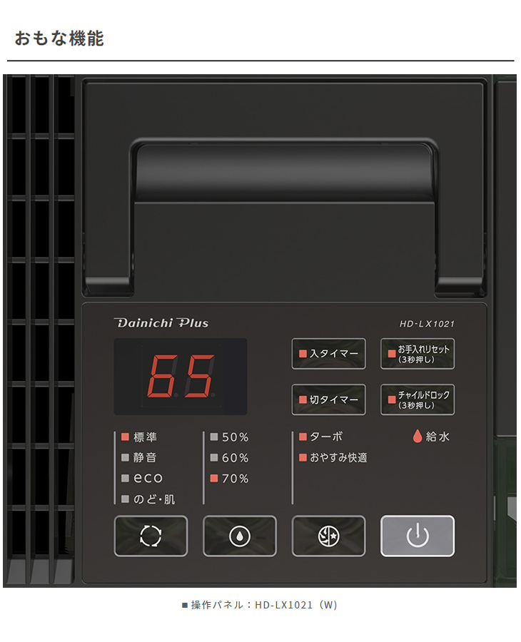 HD-LX1221（W） ハイブリッド式（気化式×温風気化式）加湿器 LX