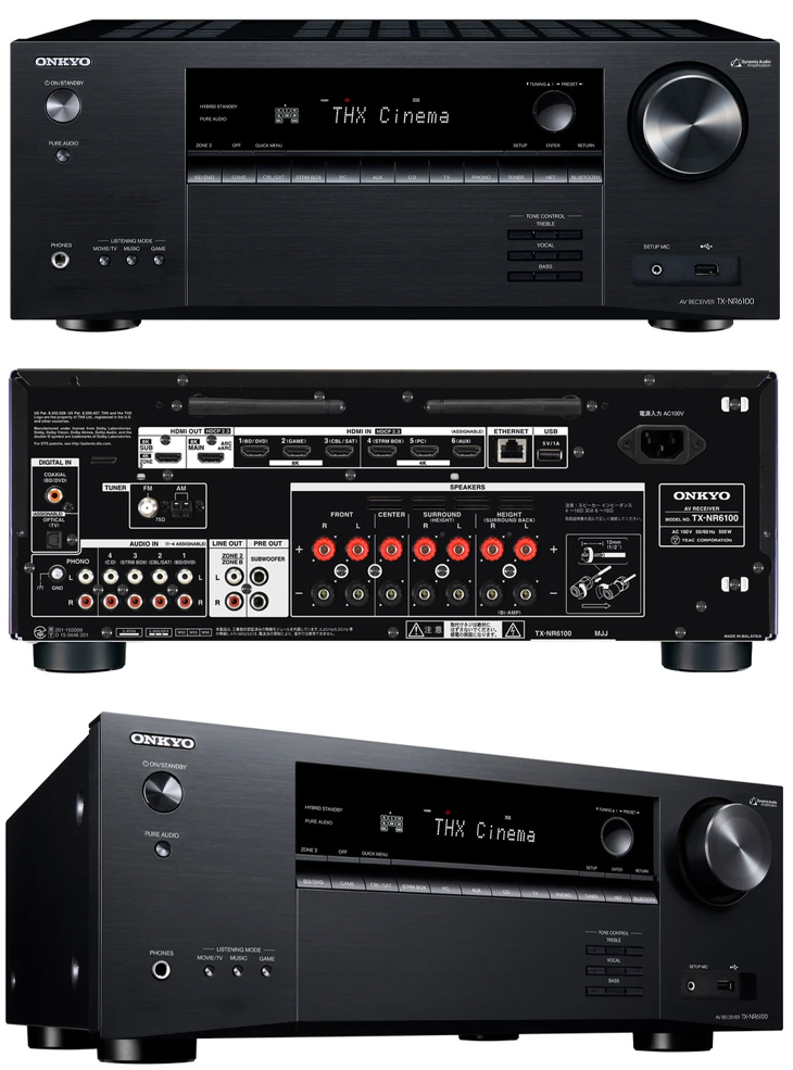 Onkyo TX-NR6100 7.2チャンネルTHX認定ネットワークAVレシーバー-