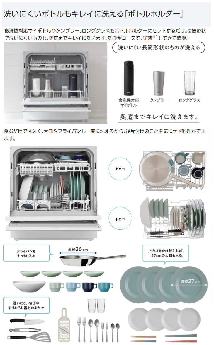 NP-TH4-W(ホワイト) 食器洗い乾燥機 【 ムラウチドットコム 】